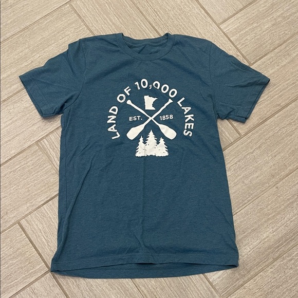 Tops - Land of 10,000 Lakes Blue Graphic Tee